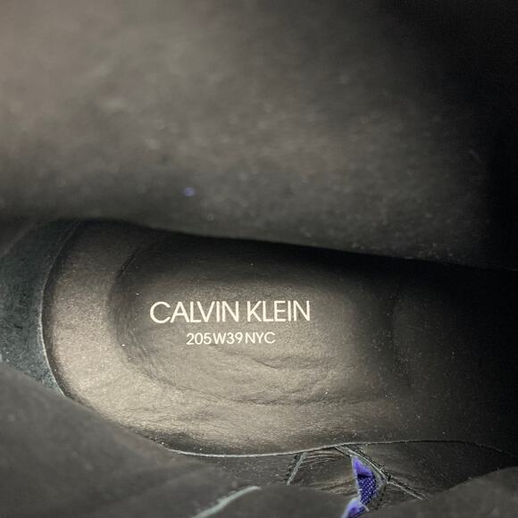 CALVIN KLEIN 205W39NYC Size 6.5 Purple Leather Ankle Boots - Picture 6 of 7